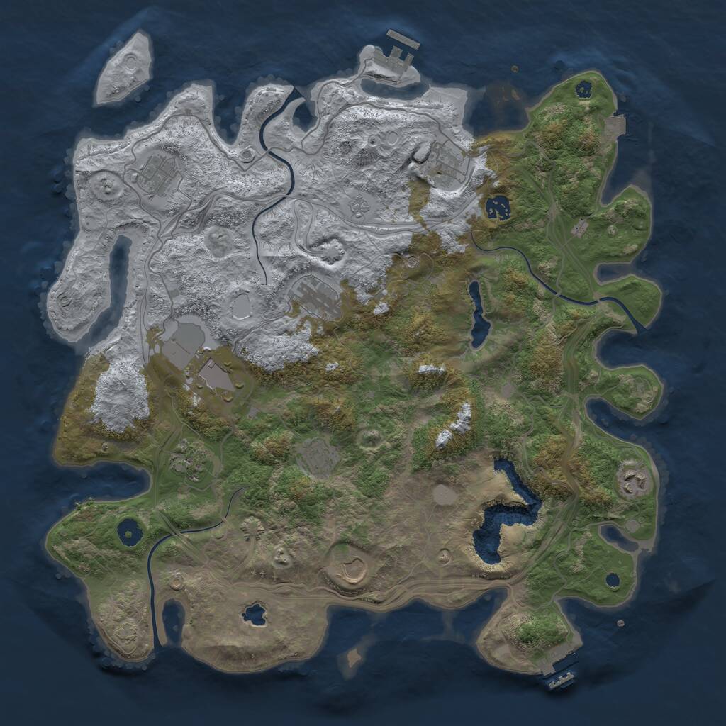 Rust Map: Procedural Map, Size: 4250, Seed: 520520520, 15 Monuments
