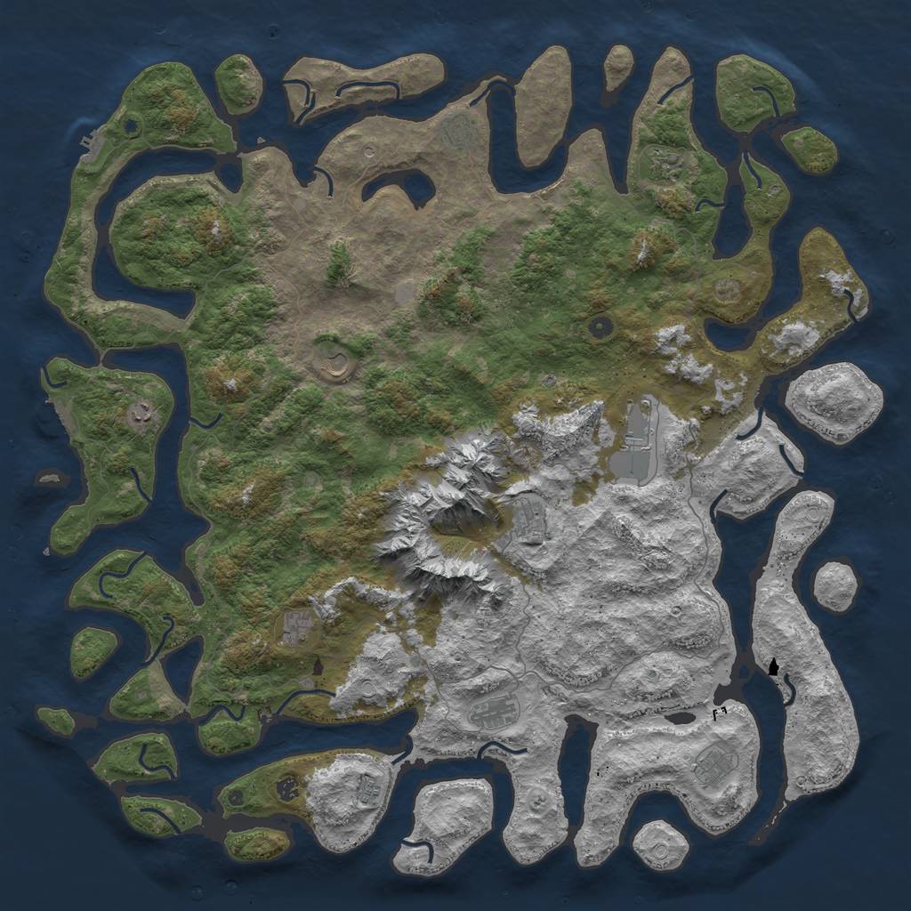 Rust Map: Procedural Map, Size: 5945, Seed: 325, 19 Monuments