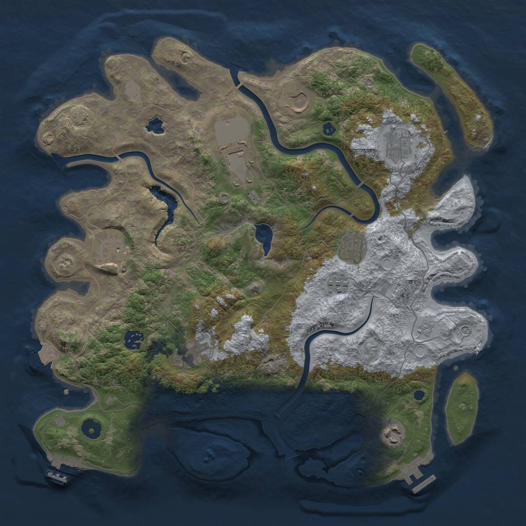 Rust Map: Procedural Map, Size: 4000, Seed: 1962096626, 15 Monuments