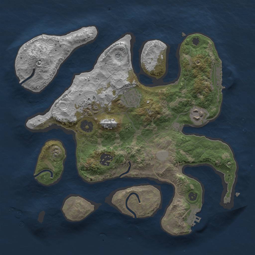 Rust Map: Procedural Map, Size: 3000, Seed: 507908, 12 Monuments