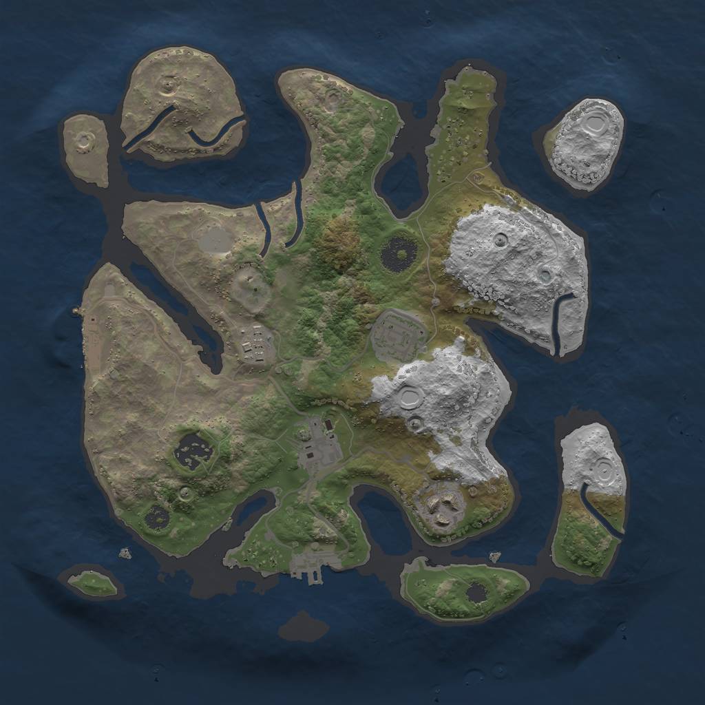 Rust Map: Procedural Map, Size: 3000, Seed: 367328, 12 Monuments