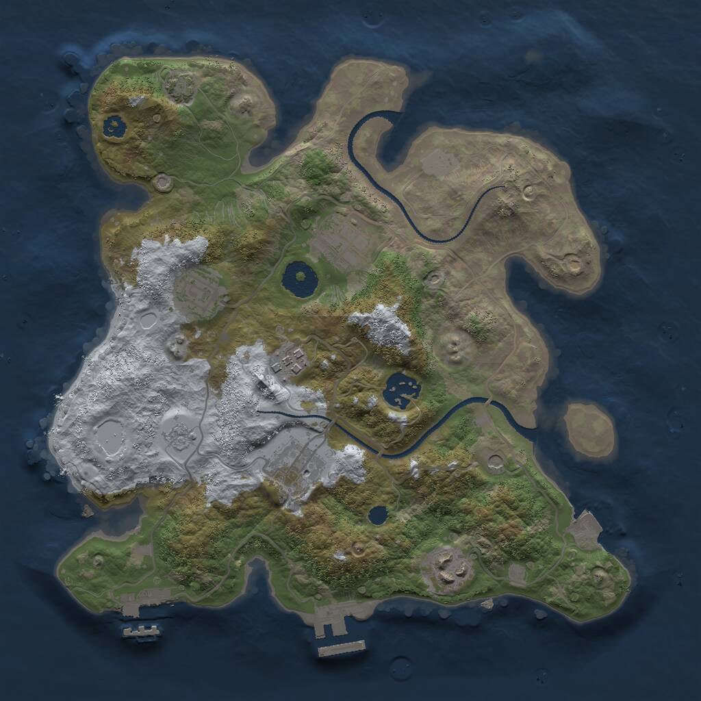 Rust Map: Procedural Map, Size: 3000, Seed: 815570604, 12 Monuments