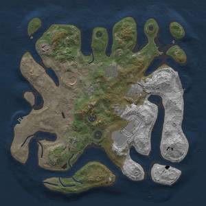 Thumbnail Rust Map: Procedural Map, Size: 3500, Seed: 6111, 16 Monuments