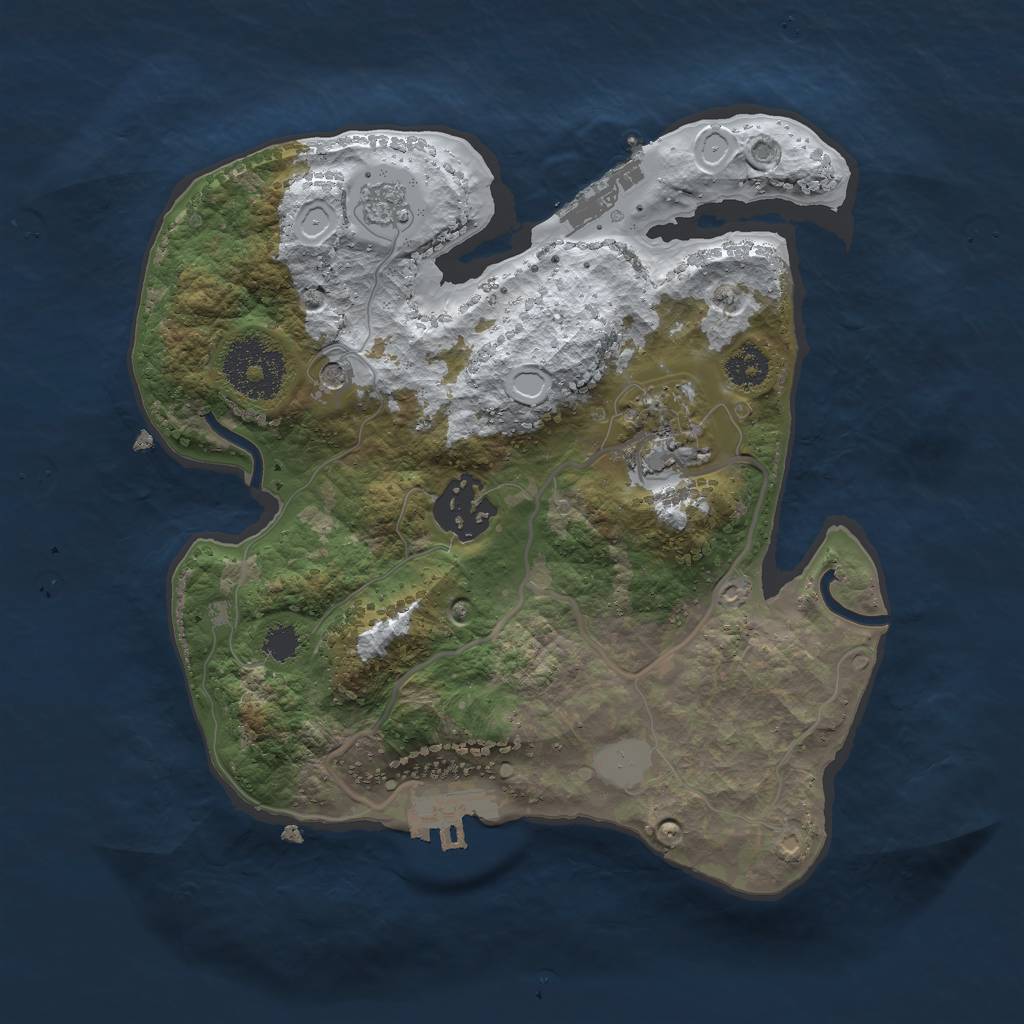 Rust Map: Procedural Map, Size: 2500, Seed: 1770163903, 11 Monuments