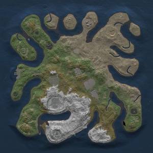 Thumbnail Rust Map: Procedural Map, Size: 3500, Seed: 583562219, 16 Monuments