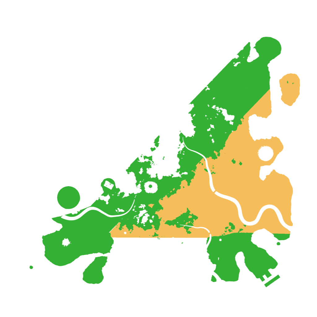 Biome Rust Map: Procedural Map, Size: 3700, Seed: 208370486