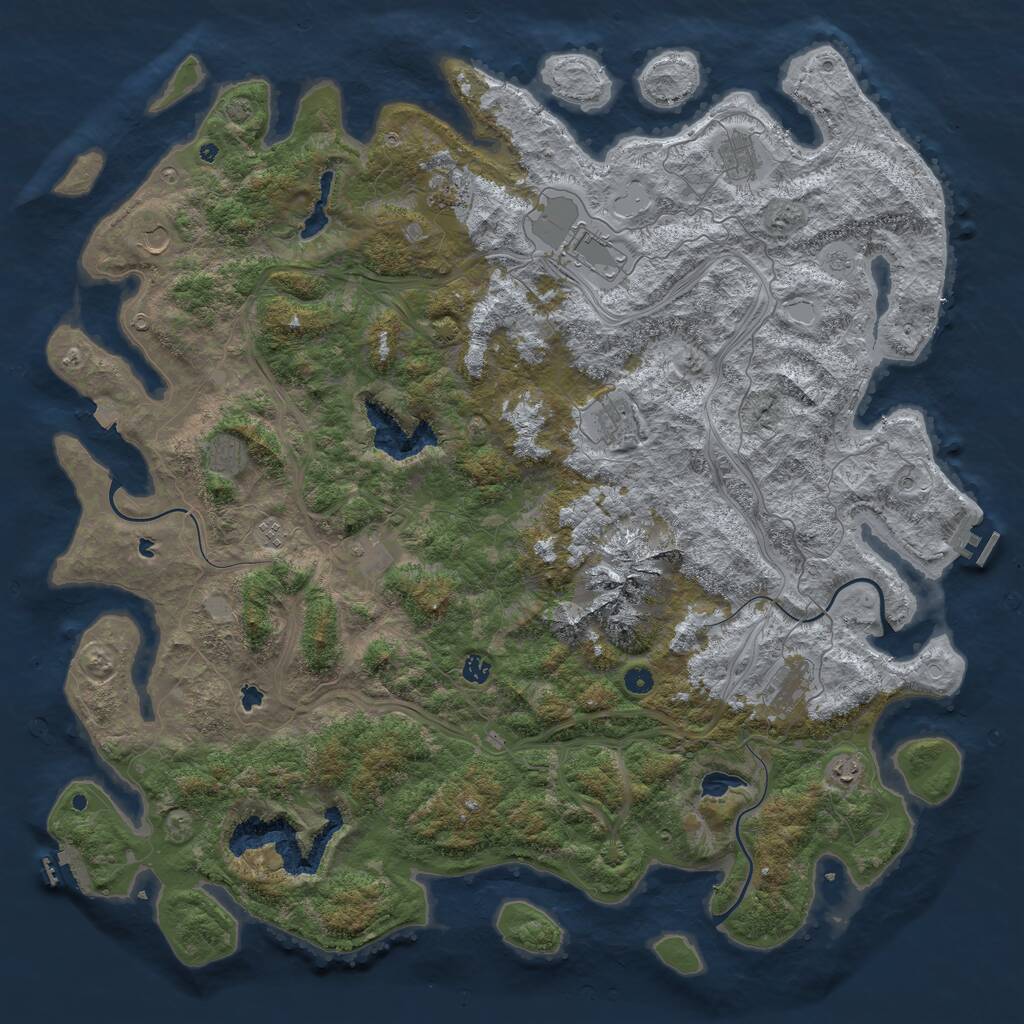 Rust Map: Procedural Map, Size: 5500, Seed: 325198, 17 Monuments