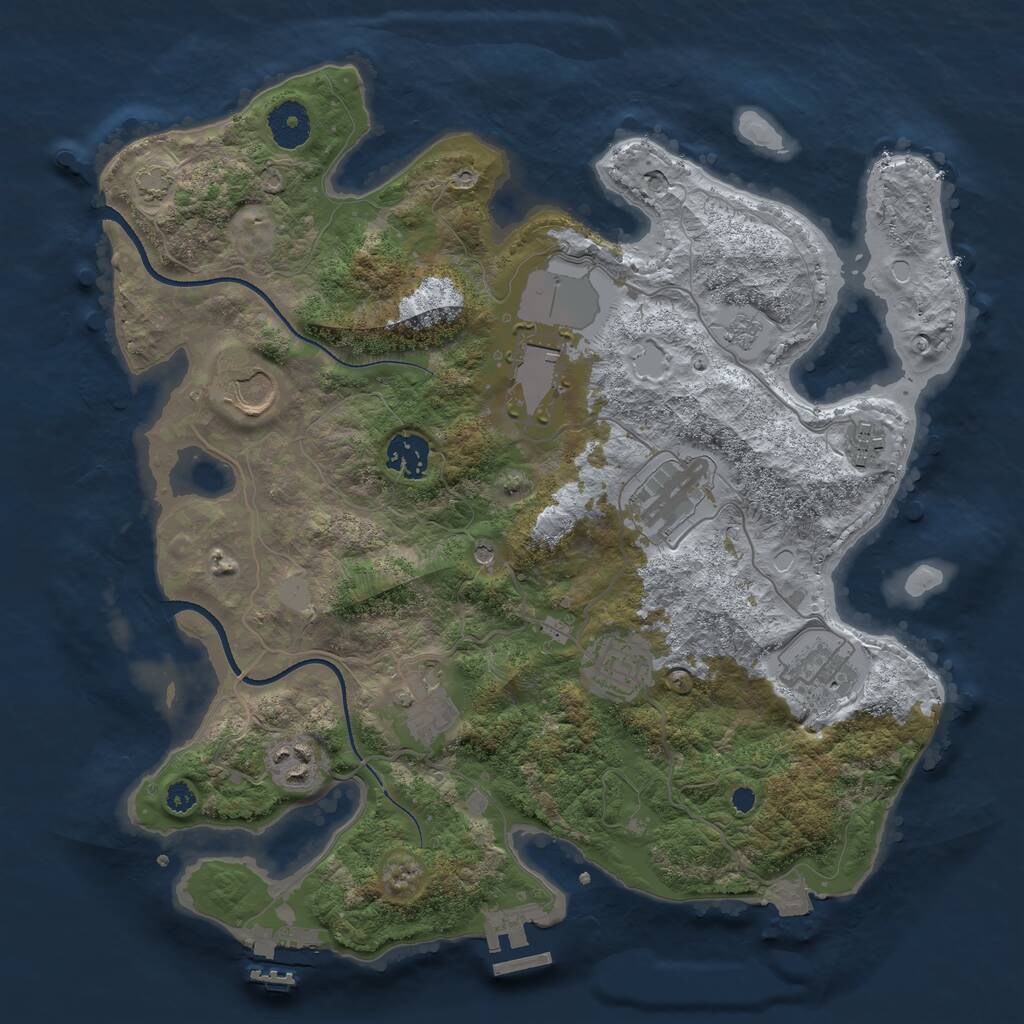 Rust Map: Procedural Map, Size: 3500, Seed: 202112092, 15 Monuments