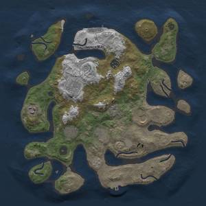 Thumbnail Rust Map: Procedural Map, Size: 3500, Seed: 784, 15 Monuments