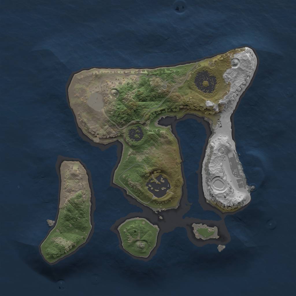 Rust Map: Procedural Map, Size: 2000, Seed: 1446483892, 7 Monuments