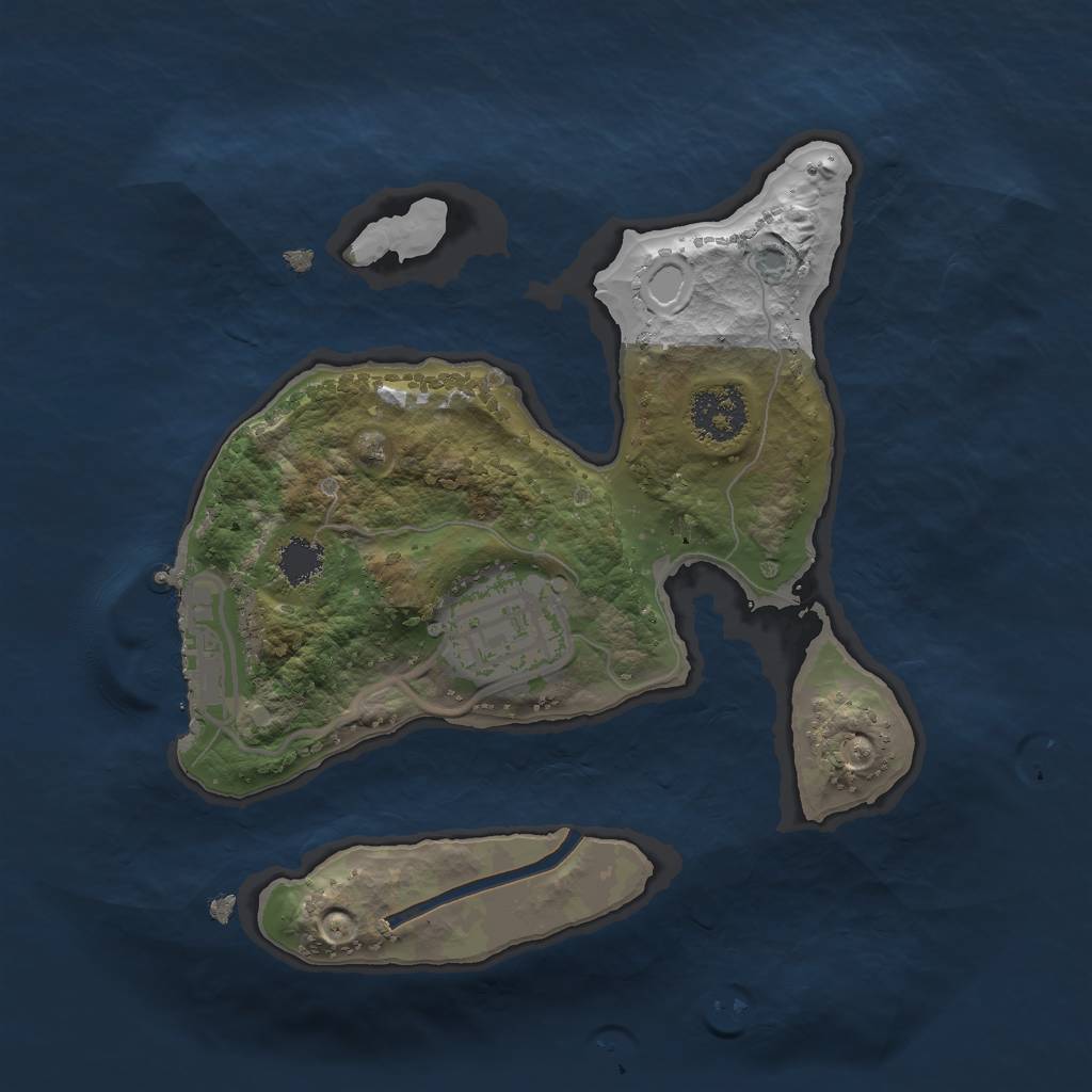 Rust Map: Procedural Map, Size: 2000, Seed: 1138978013, 7 Monuments