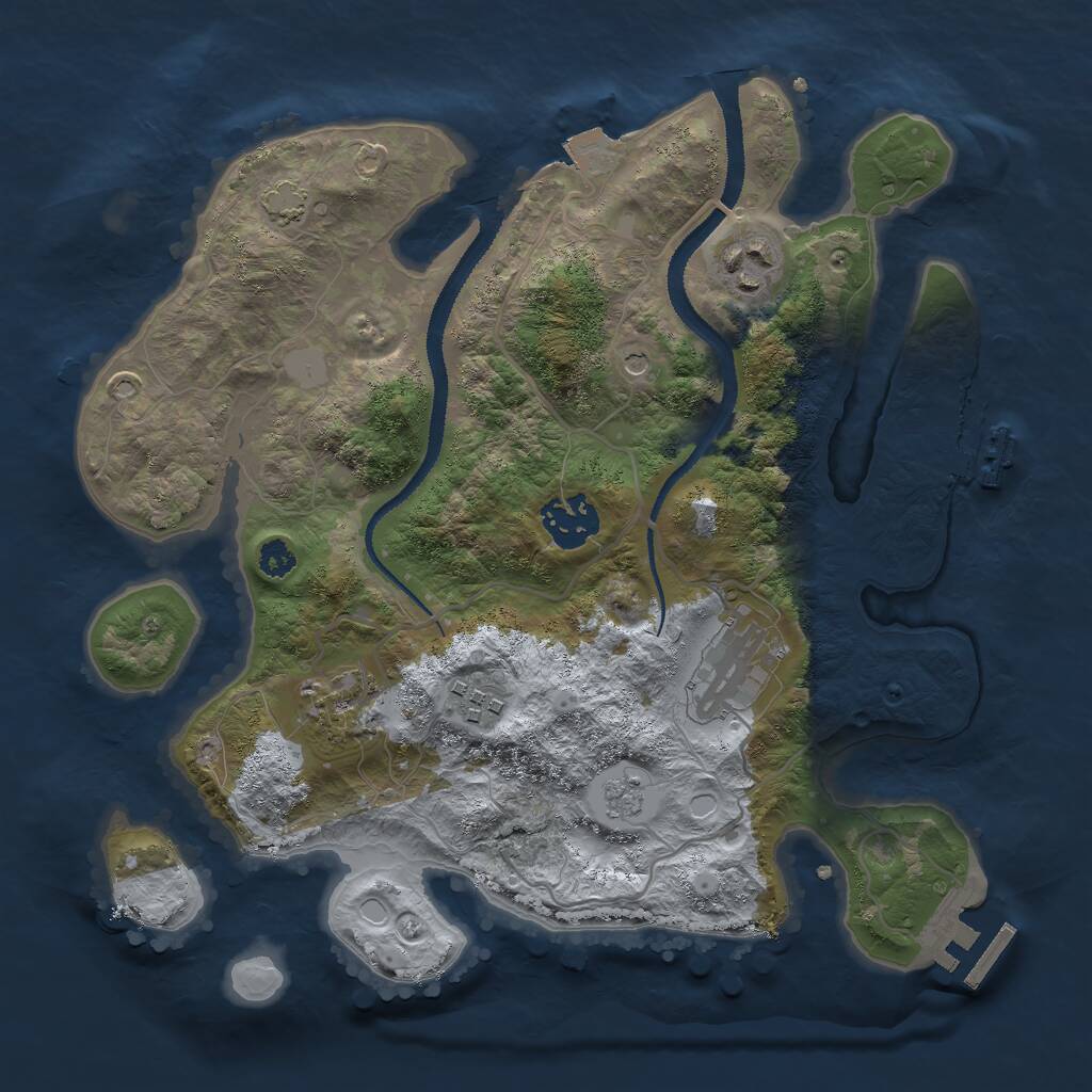 Rust Map: Procedural Map, Size: 3000, Seed: 157979, 11 Monuments