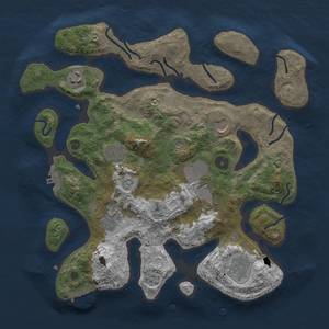 Thumbnail Rust Map: Procedural Map, Size: 3500, Seed: 1857, 15 Monuments