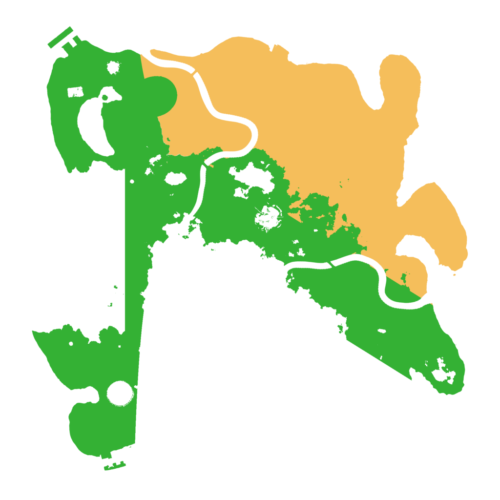 Biome Rust Map: Procedural Map, Size: 3500, Seed: 198566