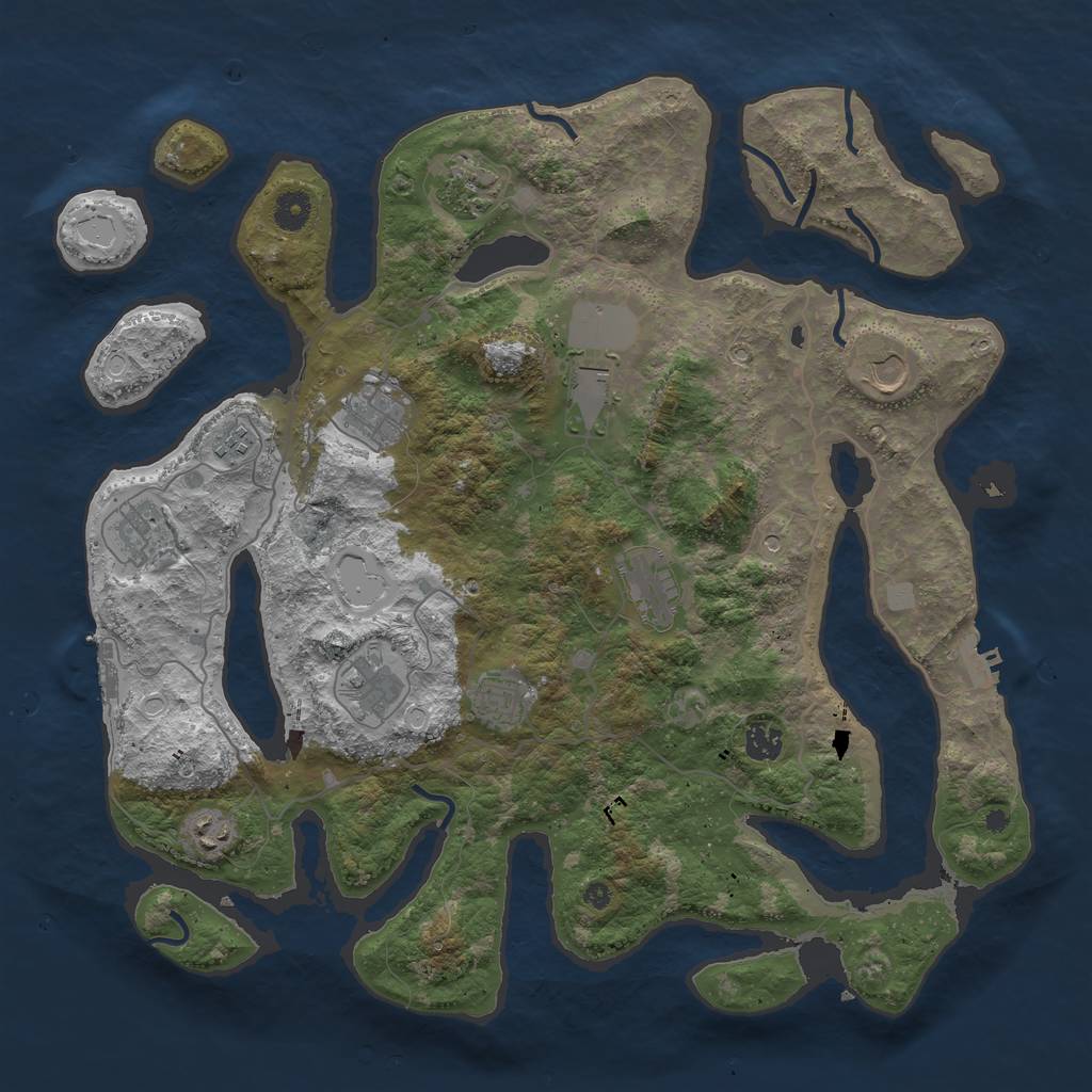 Rust Map: Procedural Map, Size: 4250, Seed: 16396, 19 Monuments