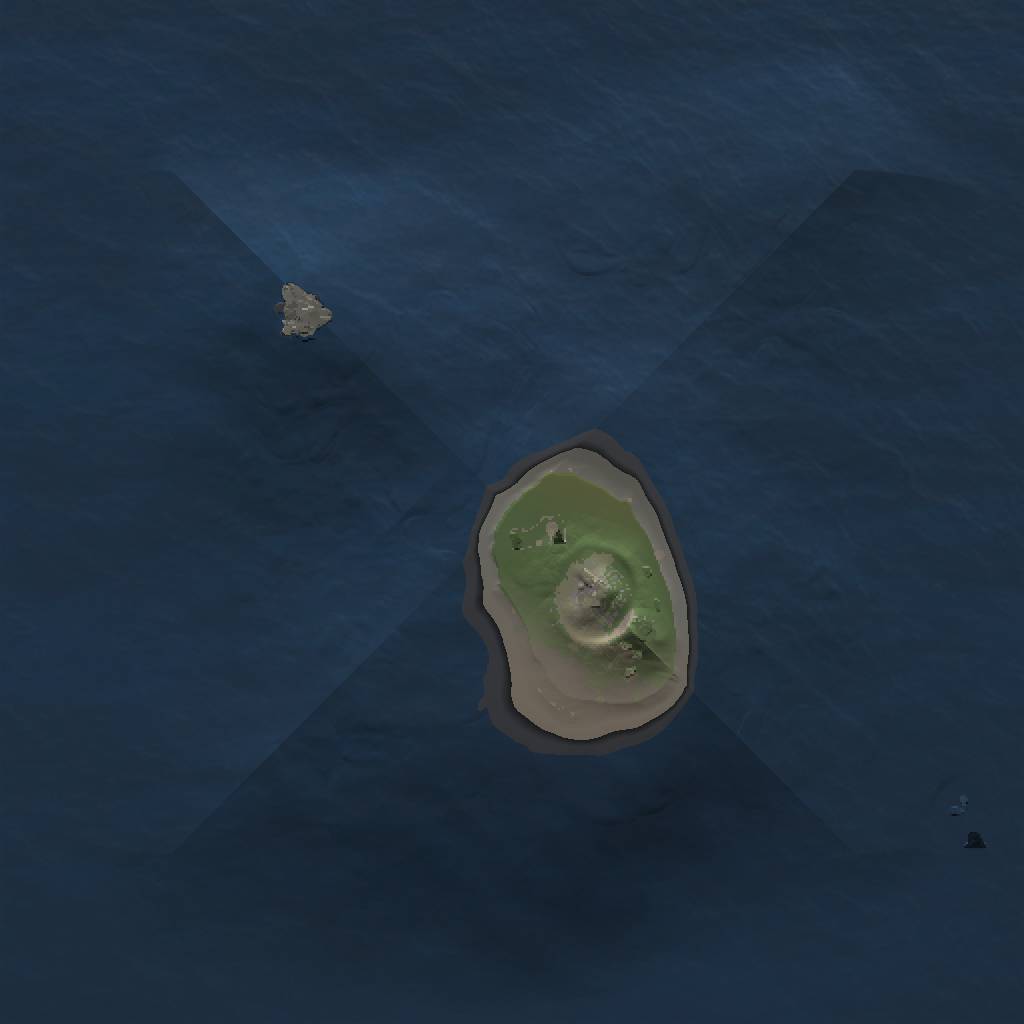 Rust Map: Procedural Map, Size: 1000, Seed: 765943, 3 Monuments