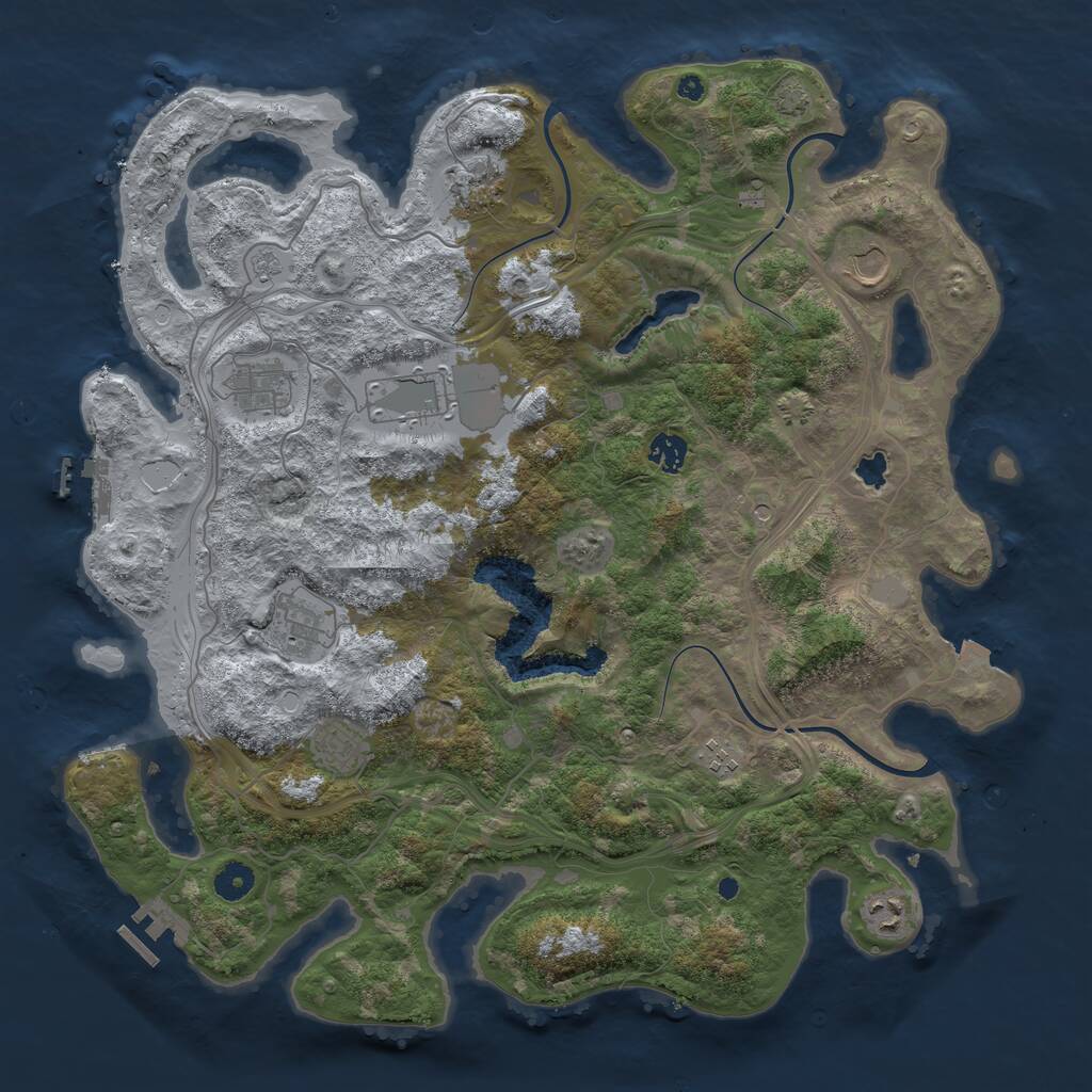 Rust Map: Procedural Map, Size: 4250, Seed: 5563, 15 Monuments