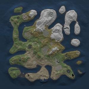 Thumbnail Rust Map: Procedural Map, Size: 3500, Seed: 5577, 14 Monuments