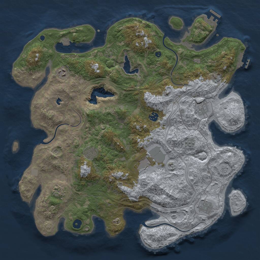 Rust Map: Procedural Map, Size: 4250, Seed: 902, 14 Monuments