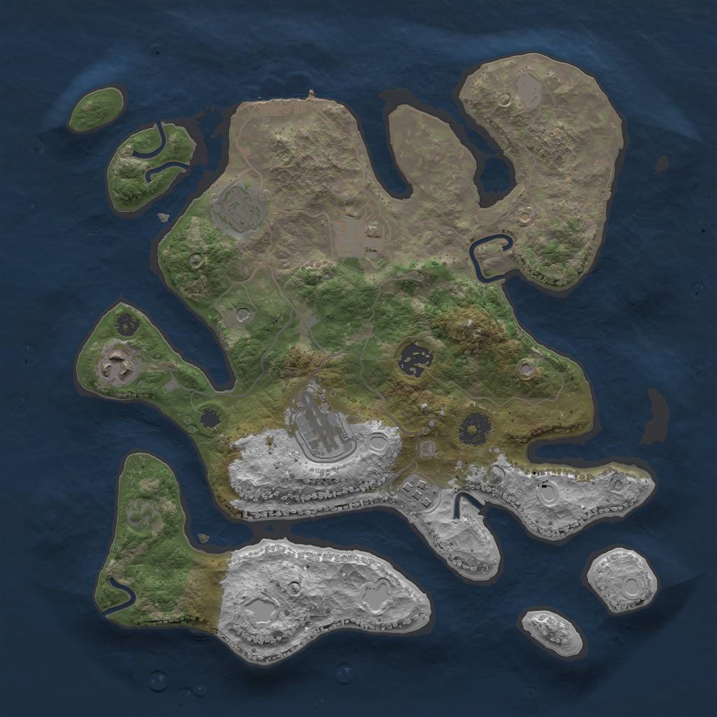 Rust Map: Procedural Map, Size: 3300, Seed: 12311163, 13 Monuments