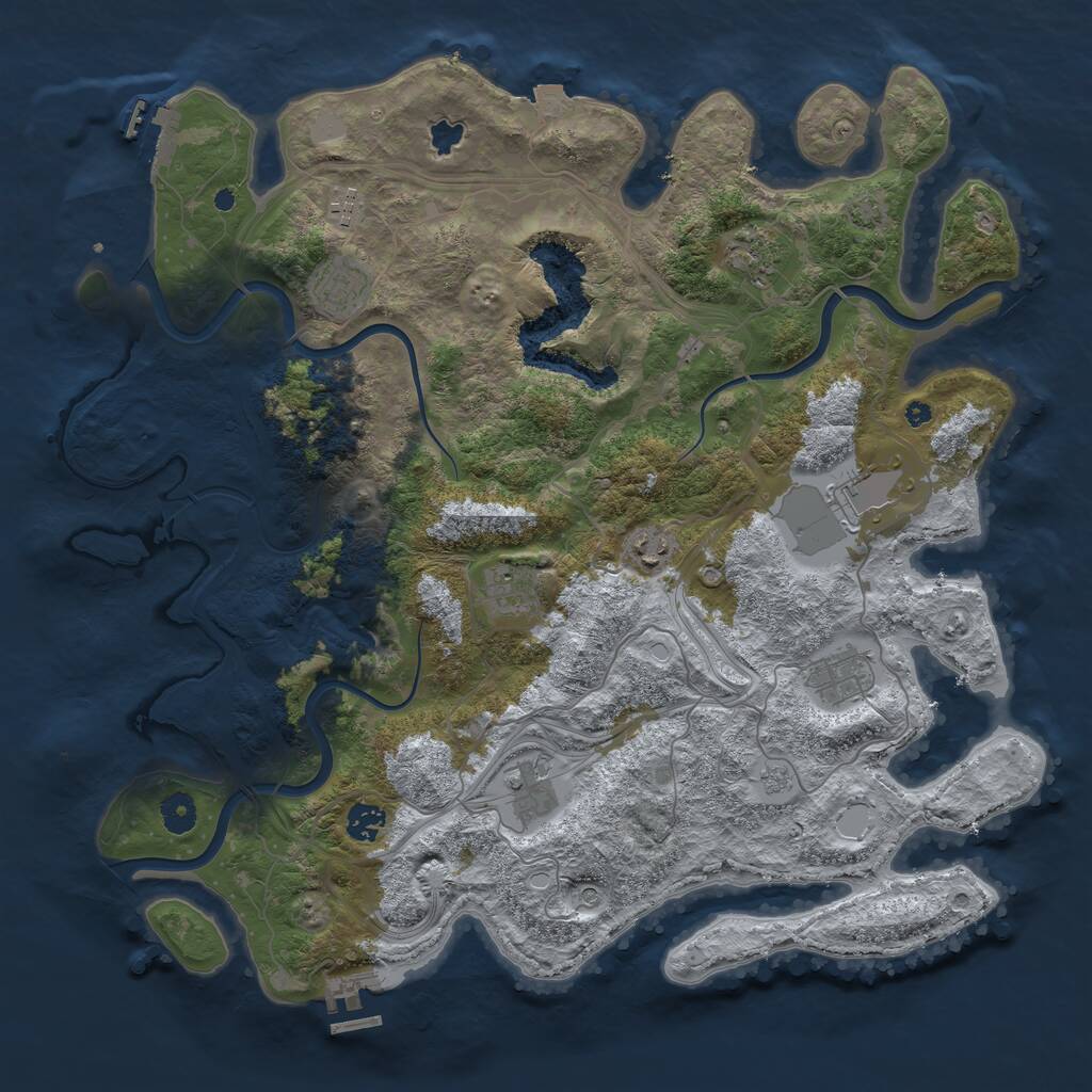 Rust Map: Procedural Map, Size: 4250, Seed: 948820781, 15 Monuments