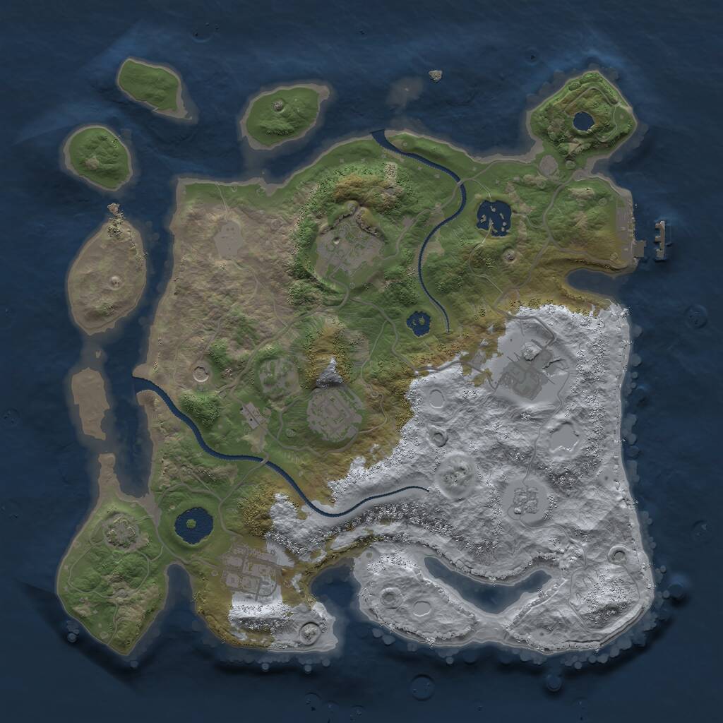 Rust Map: Procedural Map, Size: 3000, Seed: 1667076637, 10 Monuments