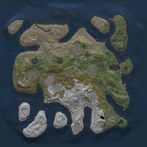 Thumbnail Rust Map: Procedural Map, Size: 3500, Seed: 2015258517, 17 Monuments