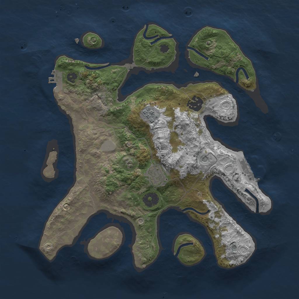 Rust Map: Procedural Map, Size: 3000, Seed: 28121996, 11 Monuments