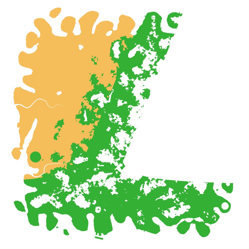 Biome Rust Map: Procedural Map, Size: 6000, Seed: 23472342