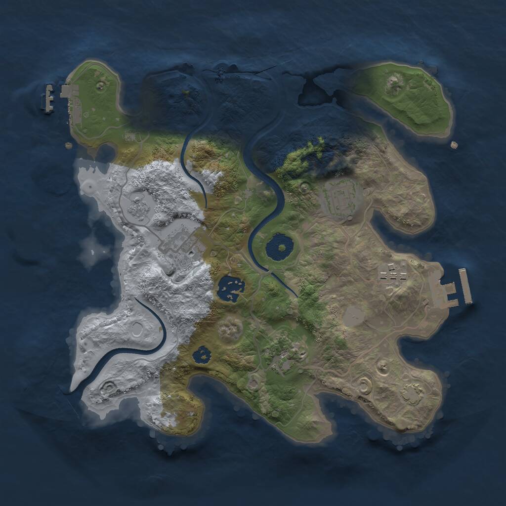 Rust Map: Procedural Map, Size: 2839, Seed: 507376768, 10 Monuments