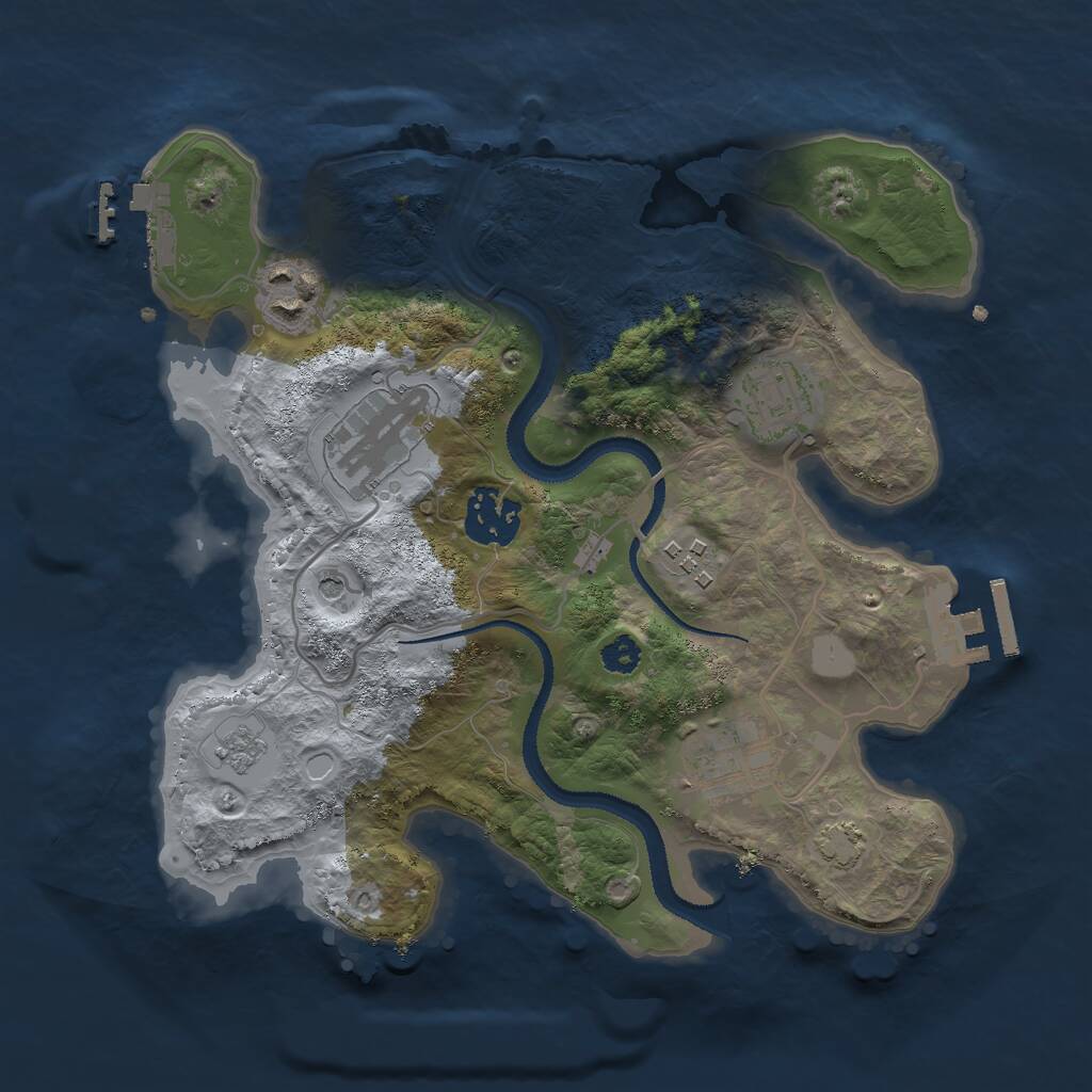 Rust Map: Procedural Map, Size: 2839, Seed: 507376768, 12 Monuments