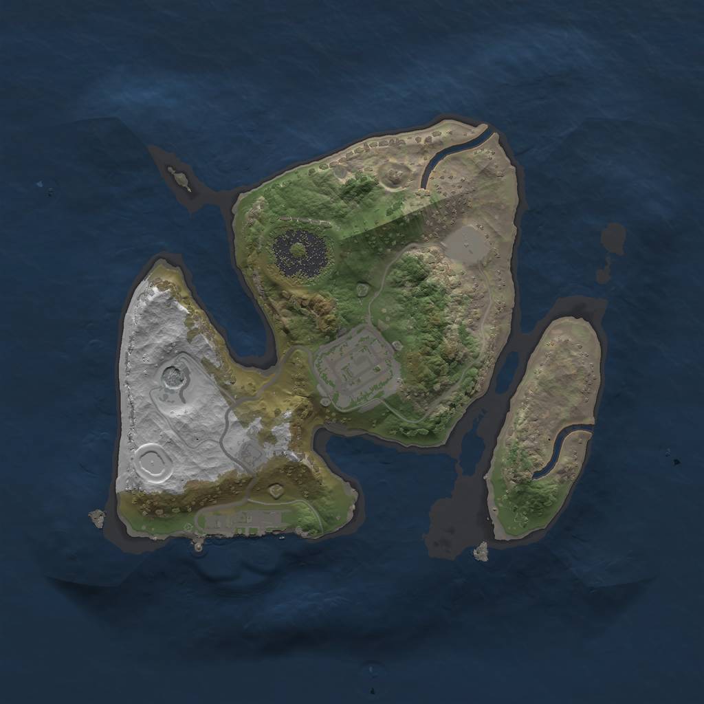 Rust Map: Procedural Map, Size: 2000, Seed: 5474, 8 Monuments