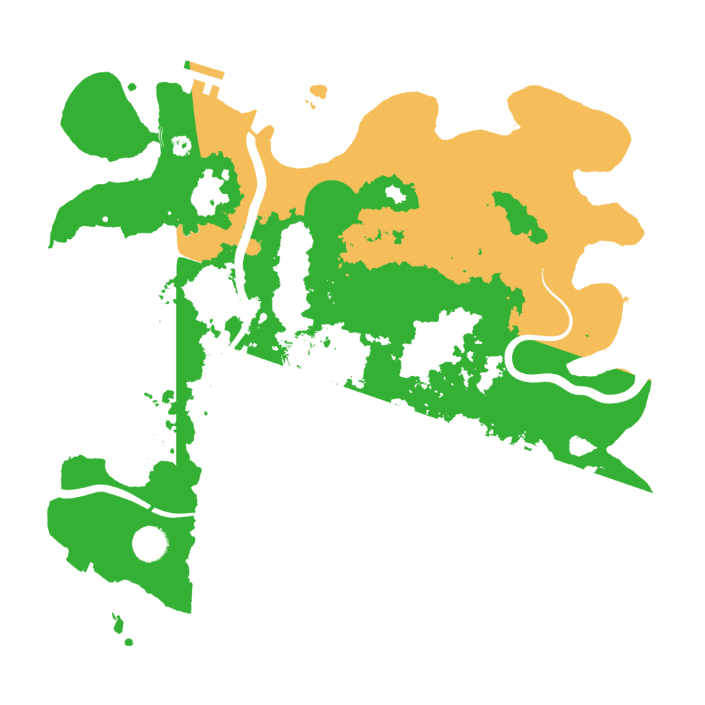 Biome Rust Map: Procedural Map, Size: 3500, Seed: 13822