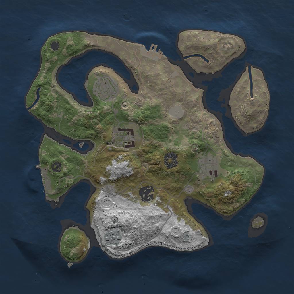 Rust Map: Procedural Map, Size: 2800, Seed: 1698584927, 12 Monuments