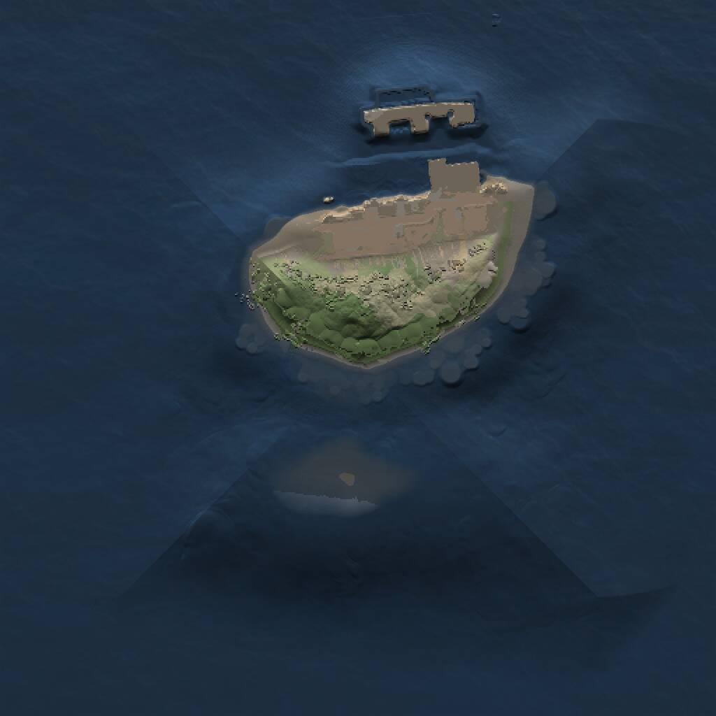 Rust Map: Procedural Map, Size: 1000, Seed: 177777, 2 Monuments