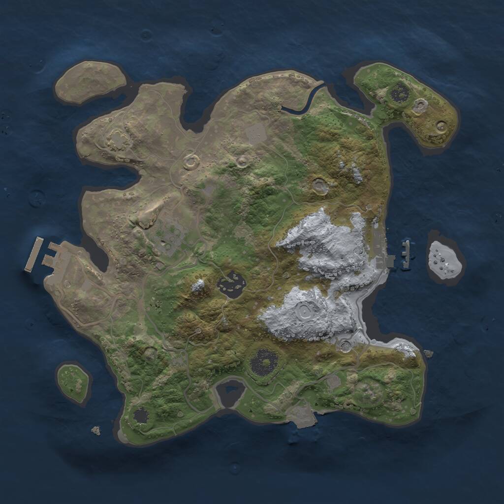 Rust Map: Procedural Map, Size: 2800, Seed: 3089, 7 Monuments