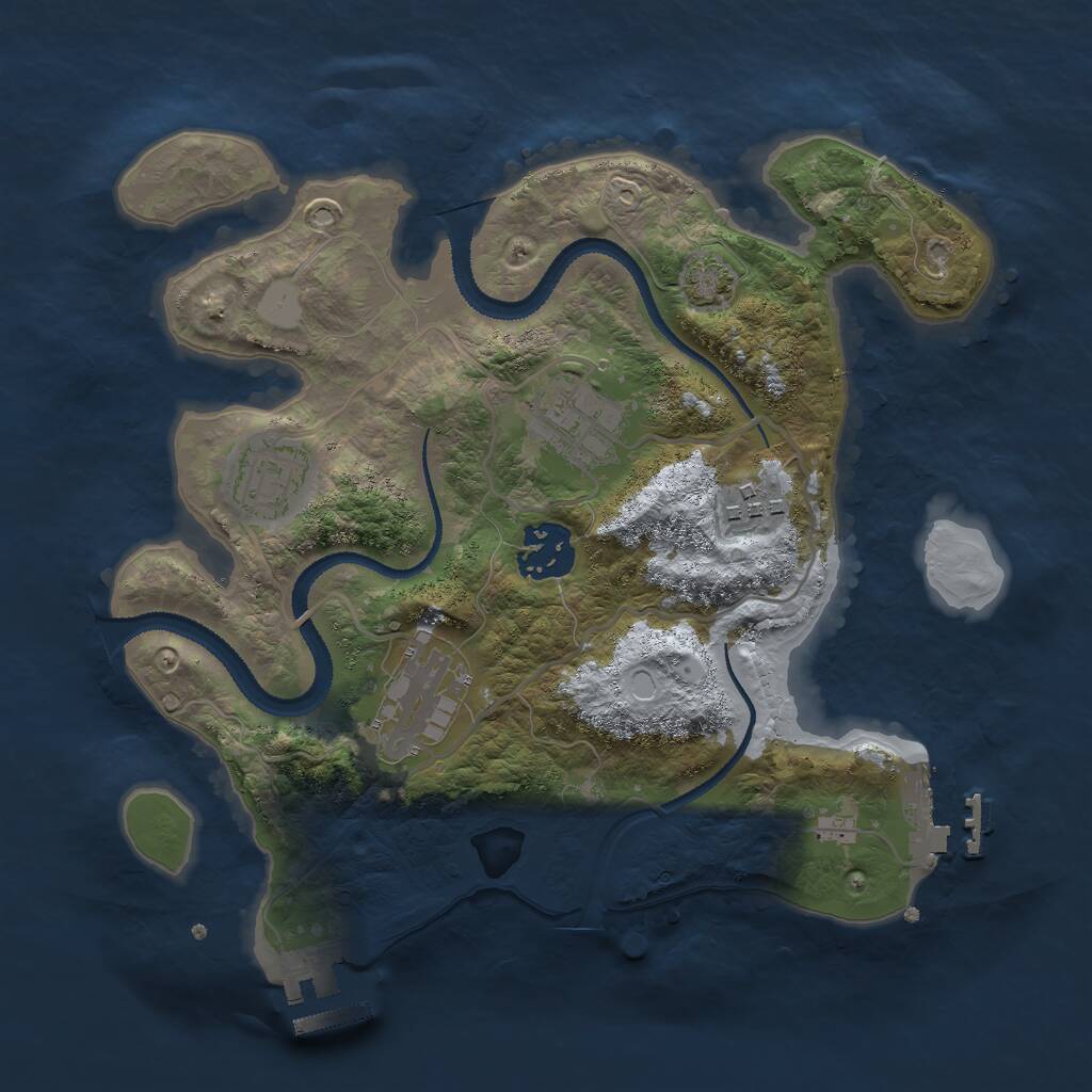Rust Map: Procedural Map, Size: 2800, Seed: 3089, 9 Monuments