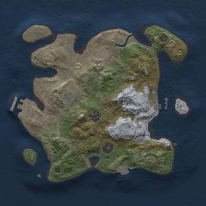 Thumbnail Rust Map: Procedural Map, Size: 2800, Seed: 3089, 7 Monuments