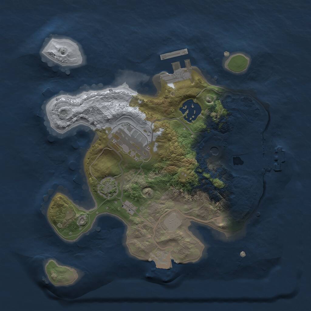 Rust Map: Procedural Map, Size: 2250, Seed: 2021209, 7 Monuments