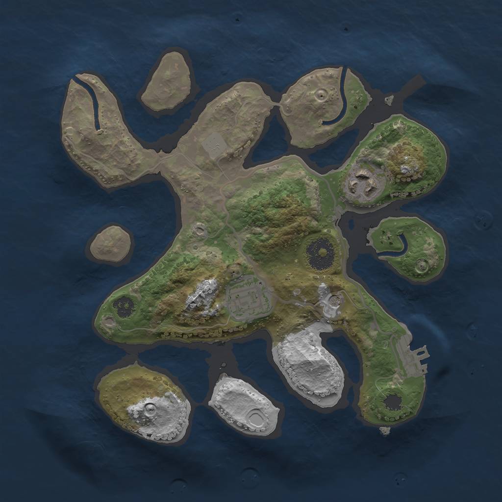 Rust Map: Procedural Map, Size: 2514, Seed: 267, 9 Monuments