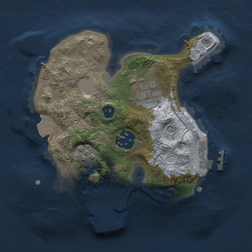 Rust Map: Procedural Map, Size: 2000, Seed: 1509133438, 7 Monuments