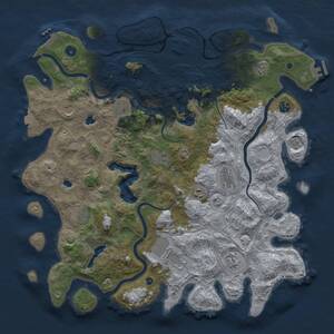 Thumbnail Rust Map: Procedural Map, Size: 4600, Seed: 23822, 16 Monuments