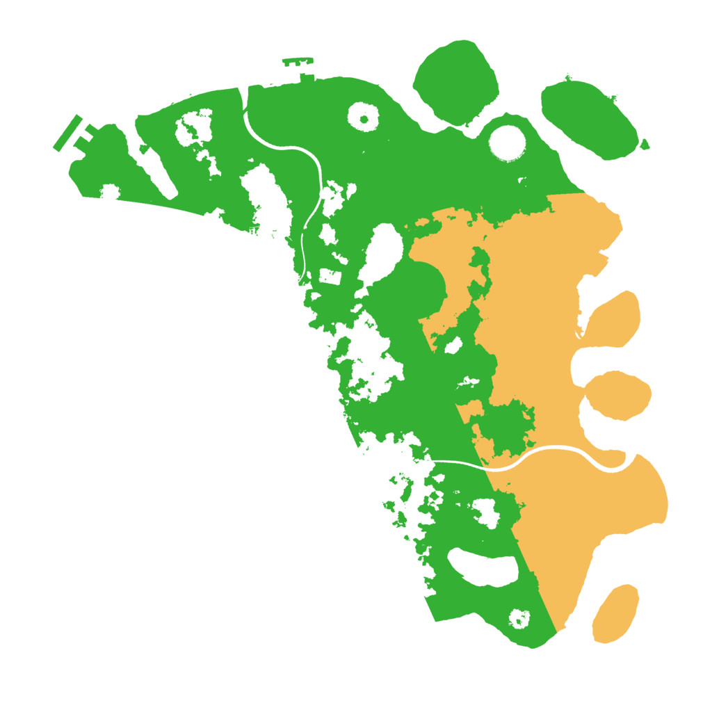 Biome Rust Map: Procedural Map, Size: 3500, Seed: 157143679