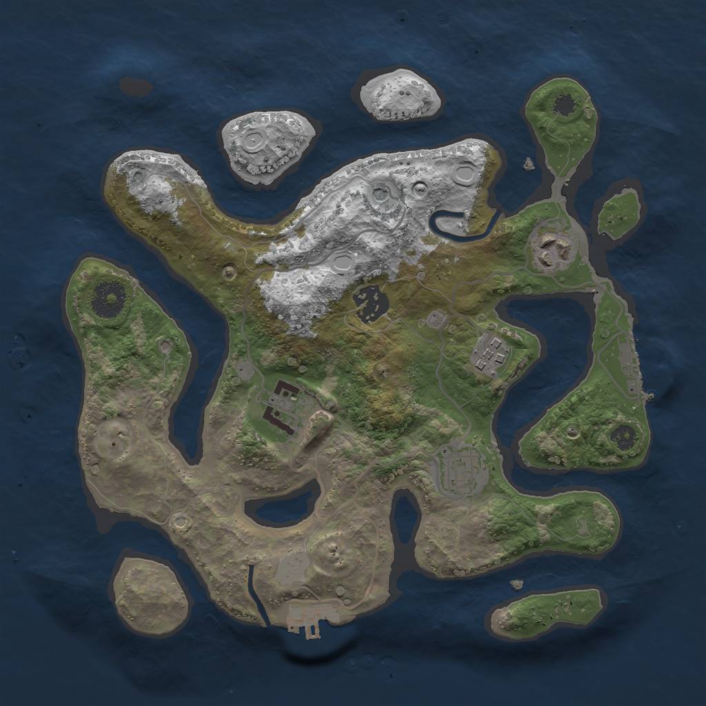 Rust Map: Procedural Map, Size: 2949, Seed: 2962, 13 Monuments