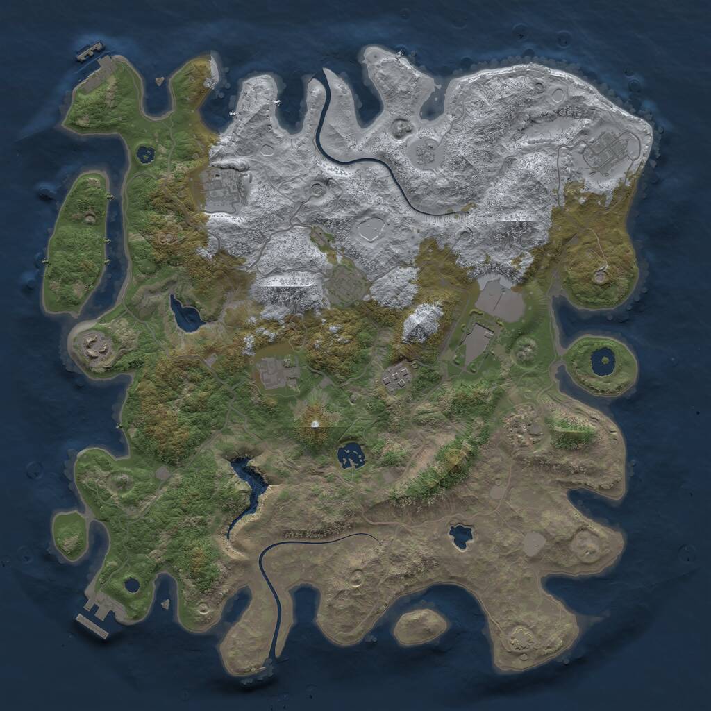 Rust Map: Procedural Map, Size: 4000, Seed: 1872146, 15 Monuments