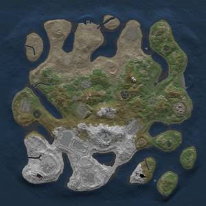 Thumbnail Rust Map: Procedural Map, Size: 3850, Seed: 441137538, 19 Monuments