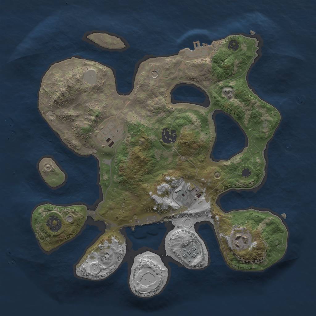 Rust Map: Procedural Map, Size: 3000, Seed: 144275, 13 Monuments