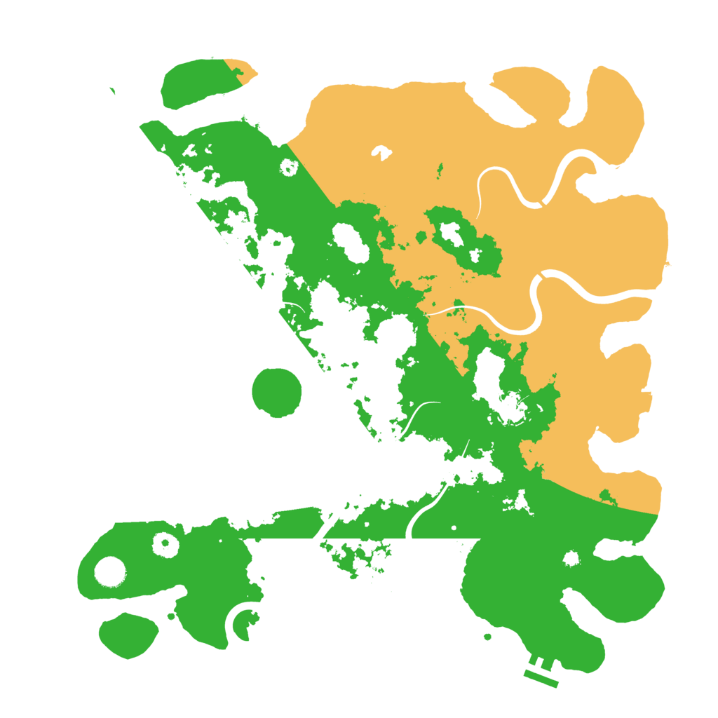 Biome Rust Map: Procedural Map, Size: 4100, Seed: 51