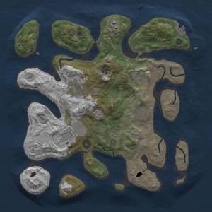 Thumbnail Rust Map: Procedural Map, Size: 3500, Seed: 2056341992, 15 Monuments