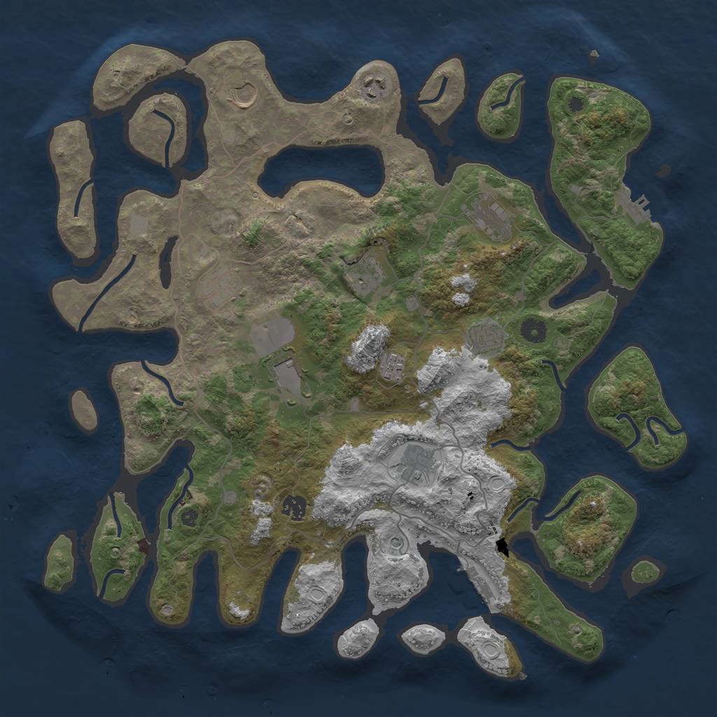 Rust Map: Procedural Map, Size: 4250, Seed: 520025668, 18 Monuments